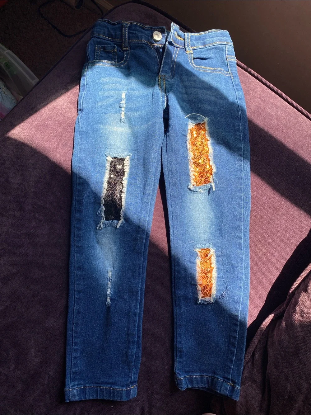 Perfect fall outfit/ girls/large/ shirt with matching jeans set